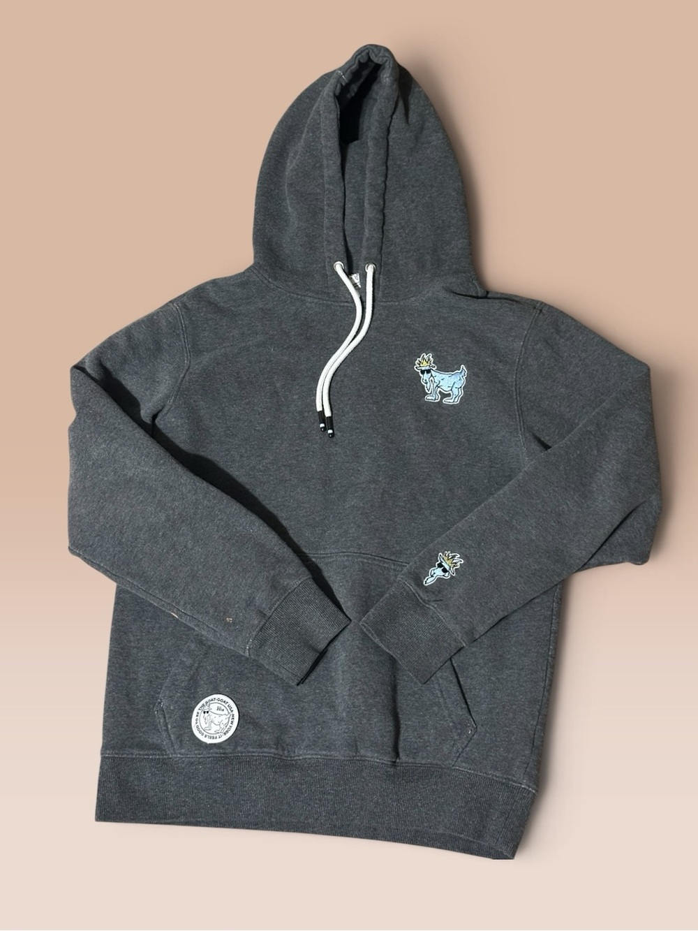 GOAT USA Charcoal Gray Pullover Hoodie Sweatshirt